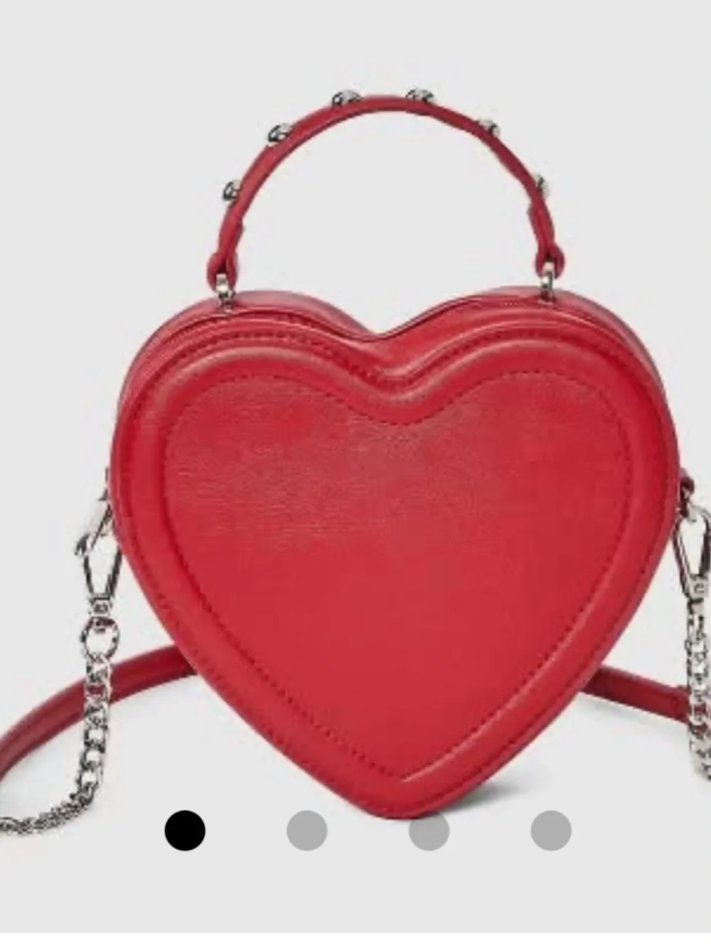 Art Class Girls' Valentine's Day Studded Heart Shaped Crossbody Bag, Red